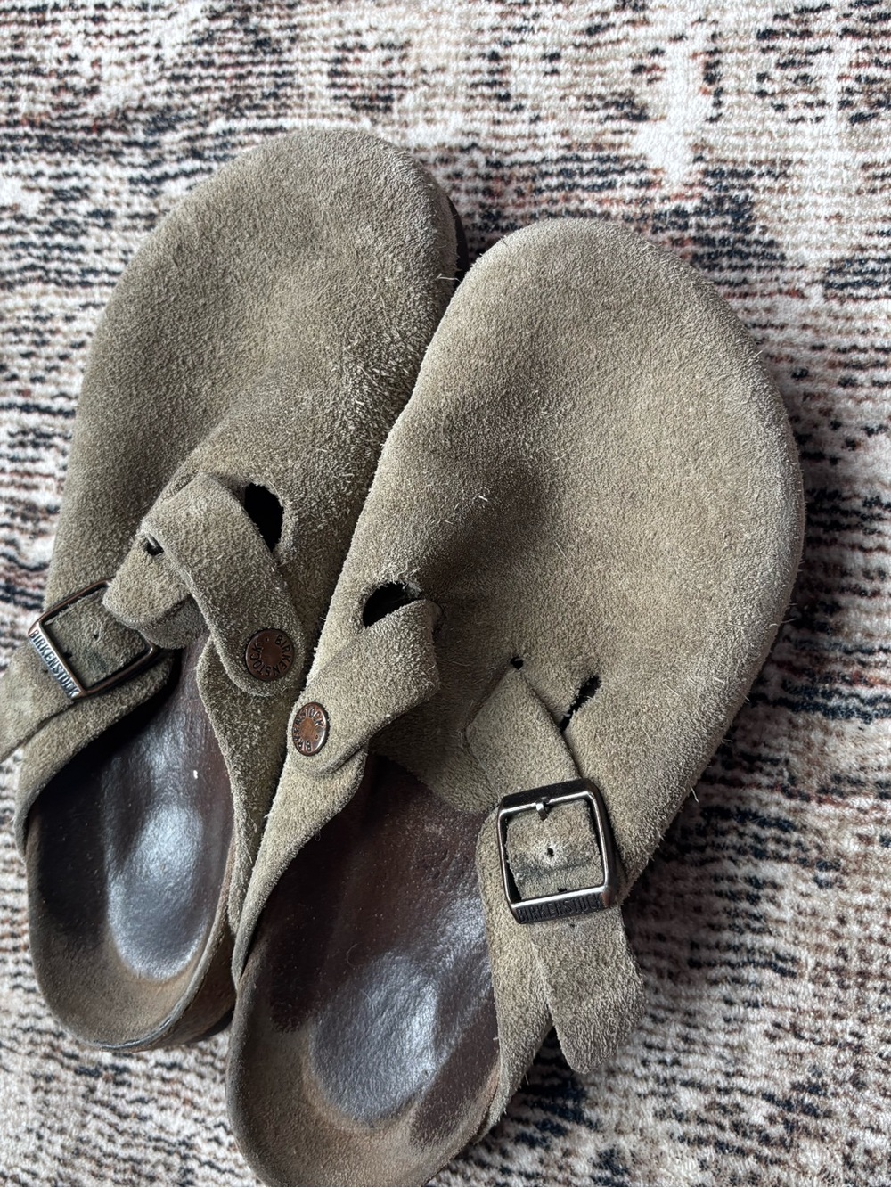 Birkenstock Boston Suede Clogs Very Used Size 8